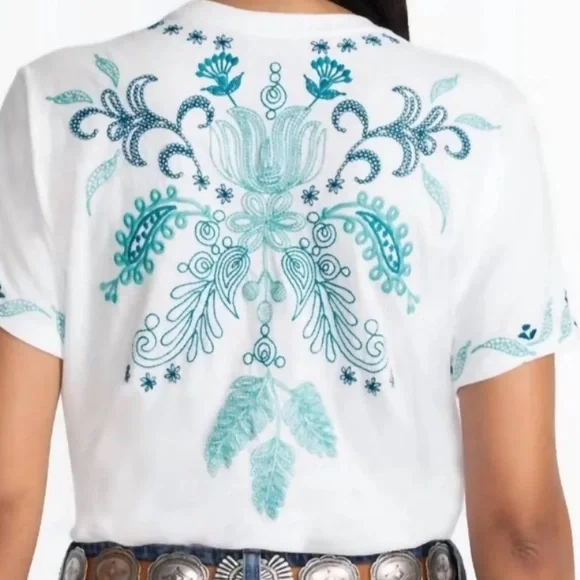 Johnny Was Benedita  Crew Neck Tee - Picture 3 of 16